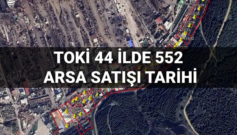 TOKİ 44 İlde 552 Arsa Satışı Açık Artırması Detayları ve Tarihleri